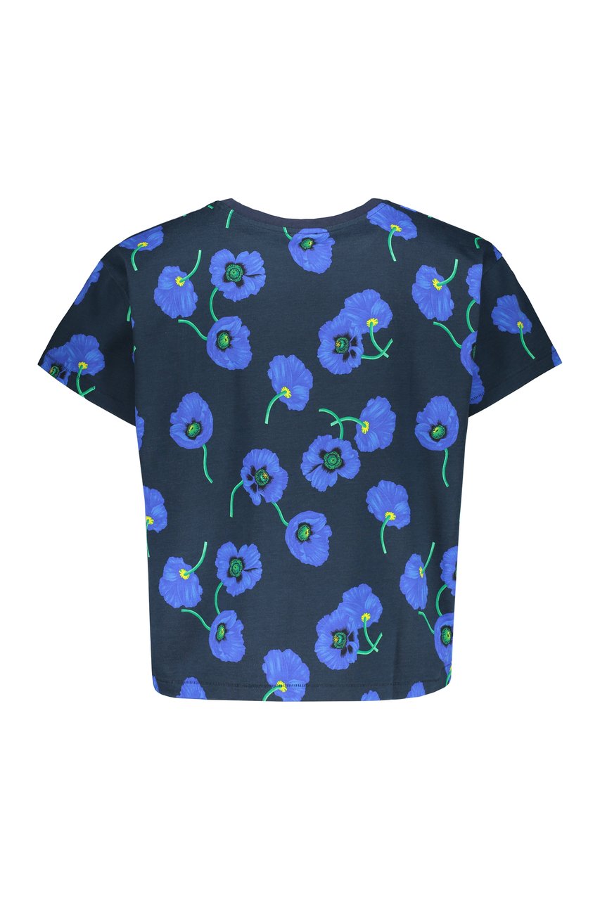 Kenzo Printed cotton T-shirt Blauw
