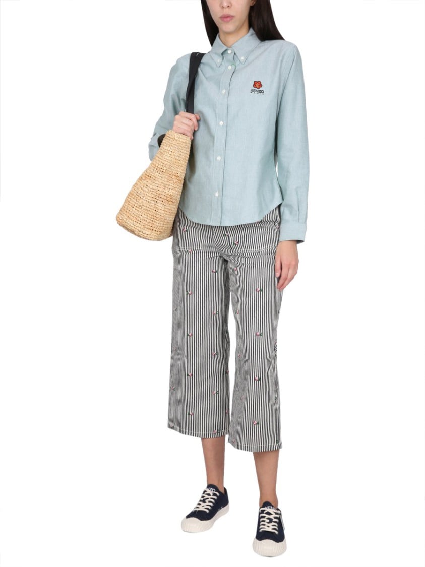Kenzo Cropped Fit Jeans Grijs