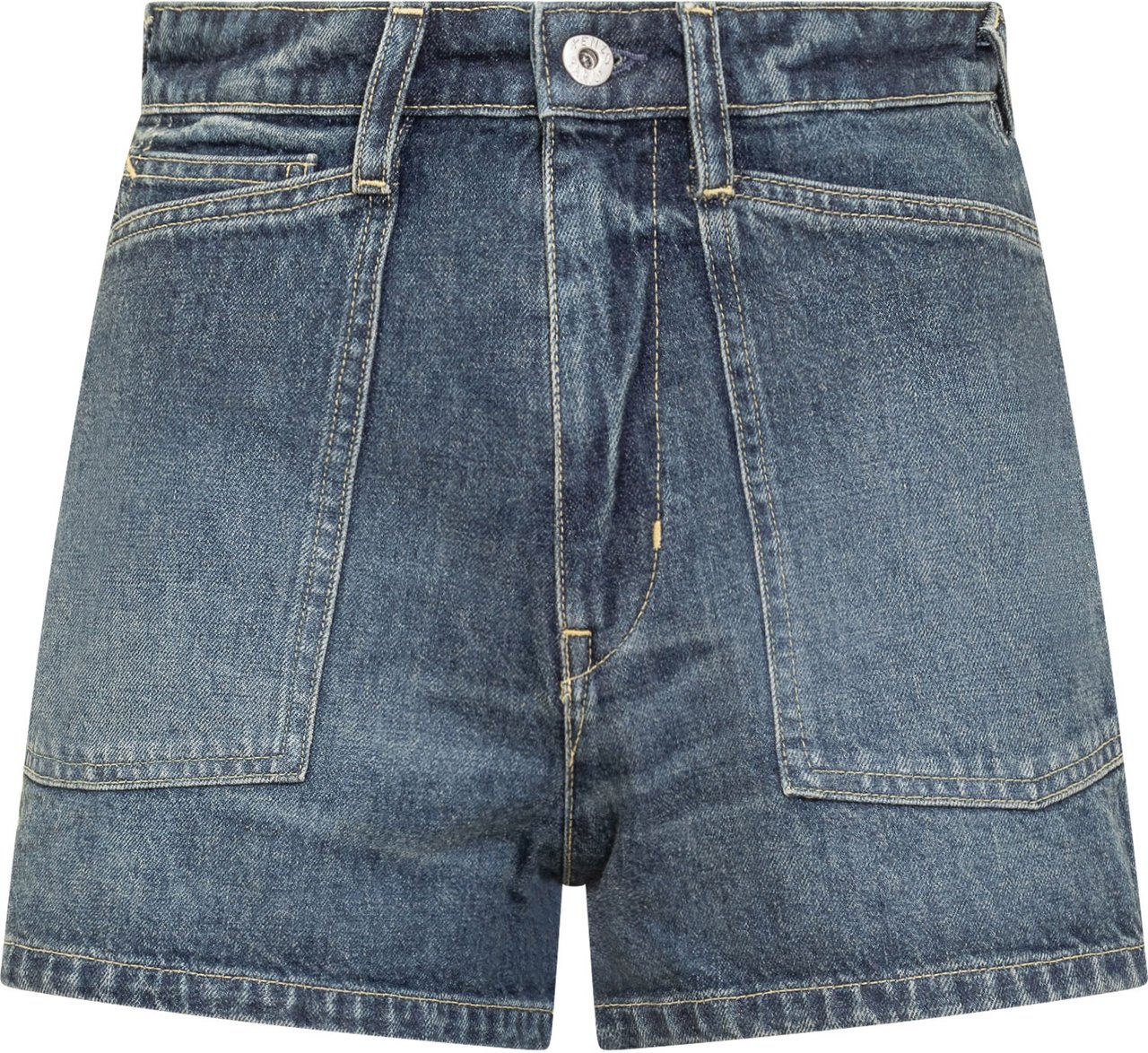 Kenzo Pantaloni Corti in Jeans Blauw