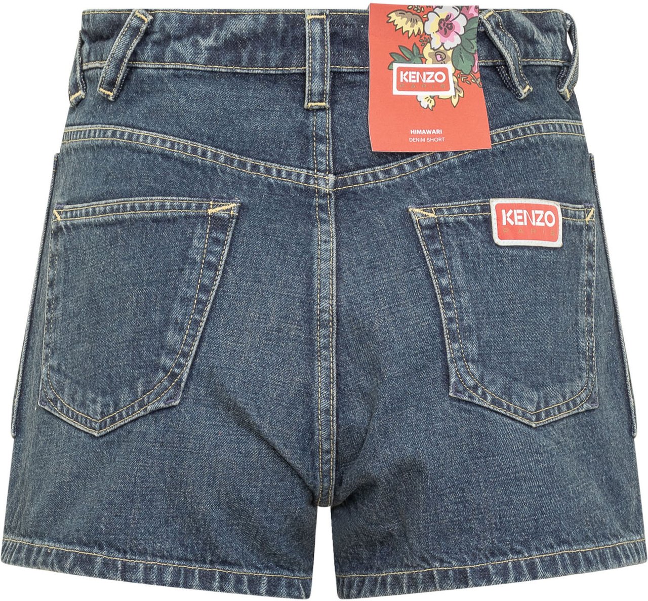 Kenzo Pantaloni Corti in Jeans Blauw