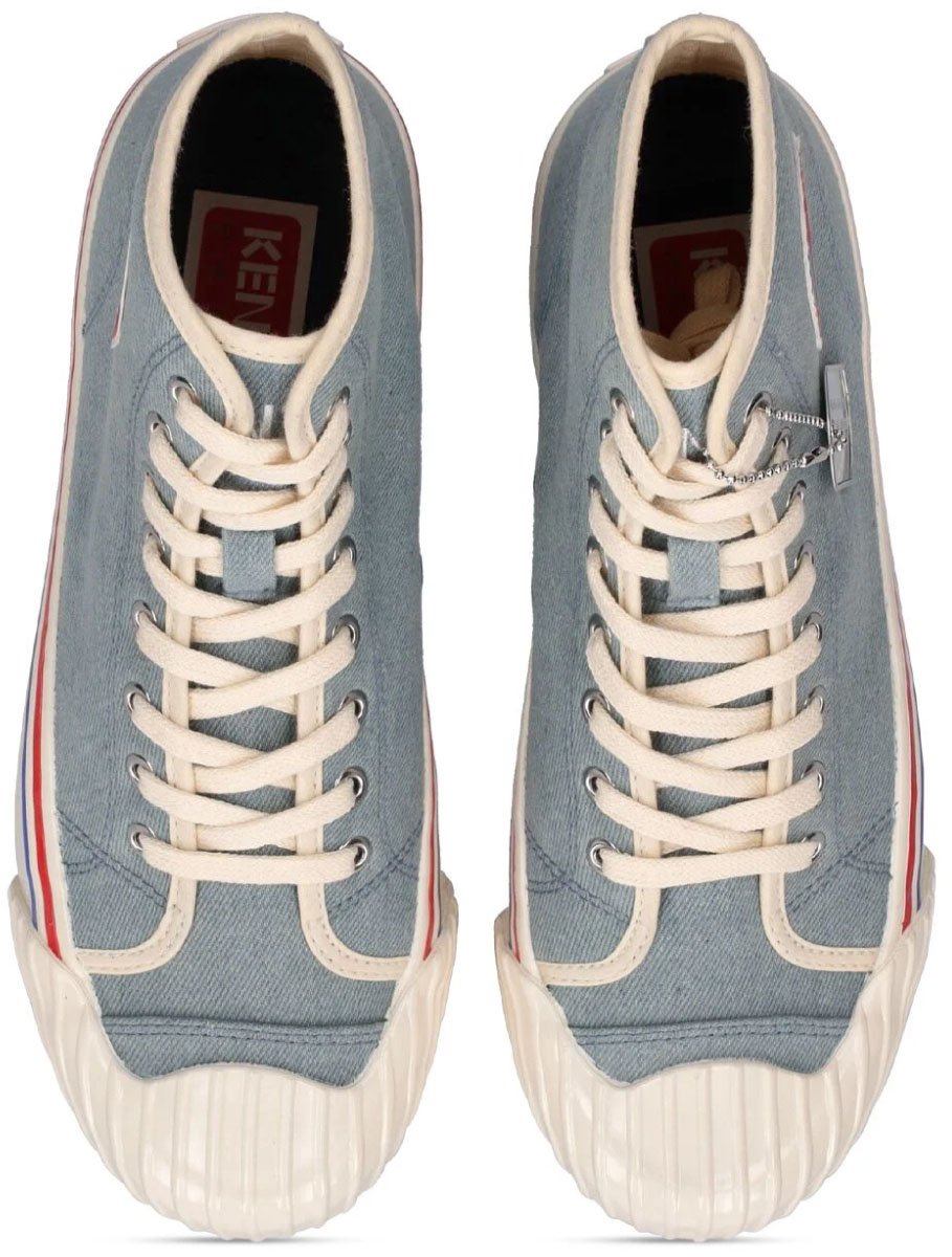 Kenzo School Logo High-top Sneakers Blauw