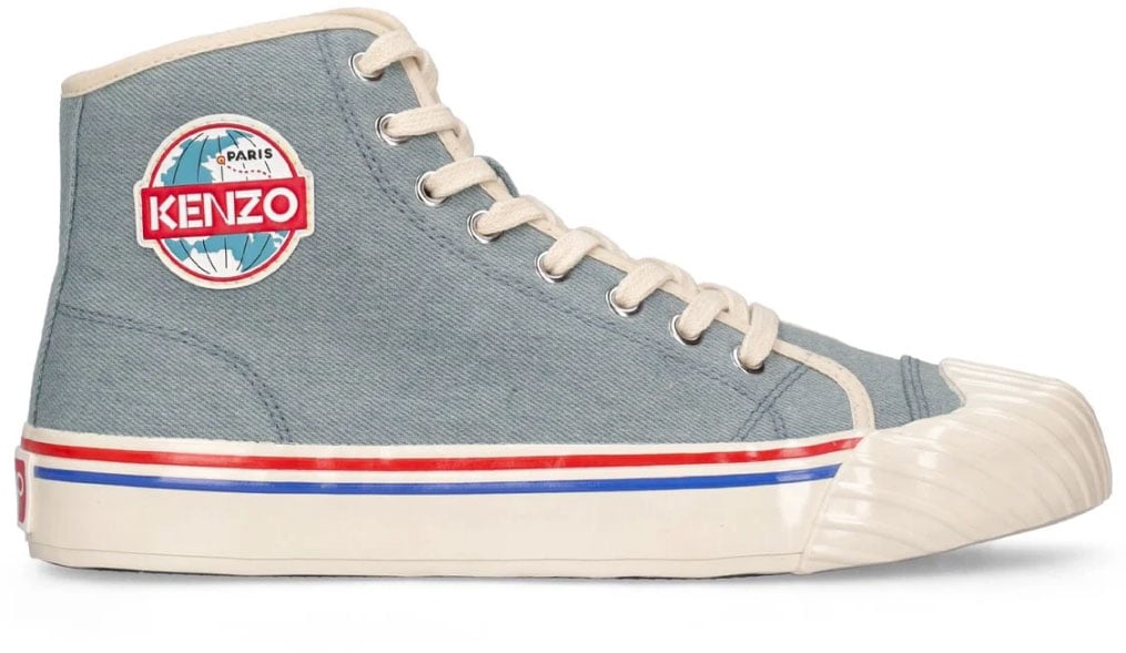 Kenzo School Logo High-top Sneakers Blauw