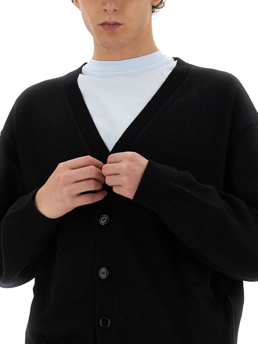 Kenzo Cardigan With Embroidered Tiger Academy Zwart