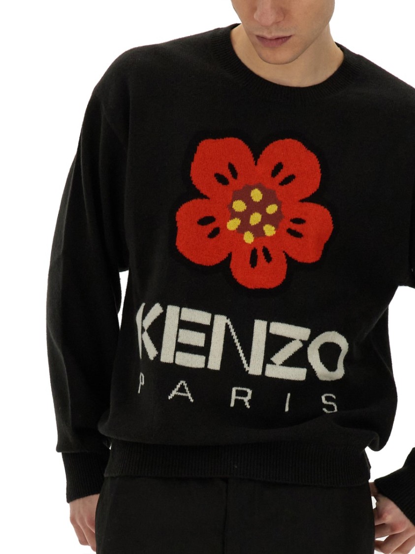 Kenzo Jersey With Embroidery Boke Flower Zwart
