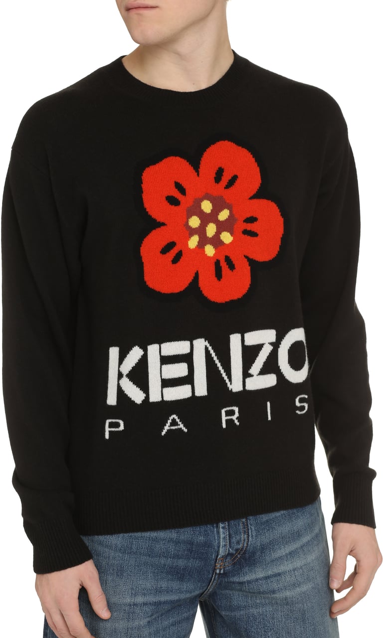 Kenzo Crew-neck wool sweater Blauw