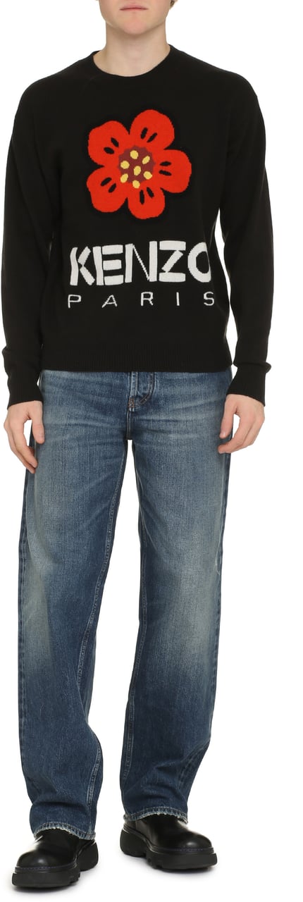 Kenzo Crew-neck wool sweater Blauw