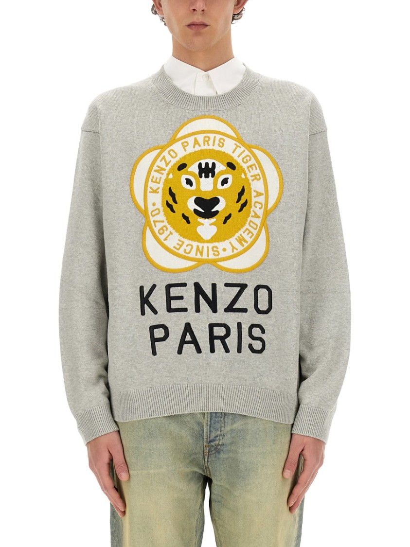 Kenzo Jersey With Logo Grijs