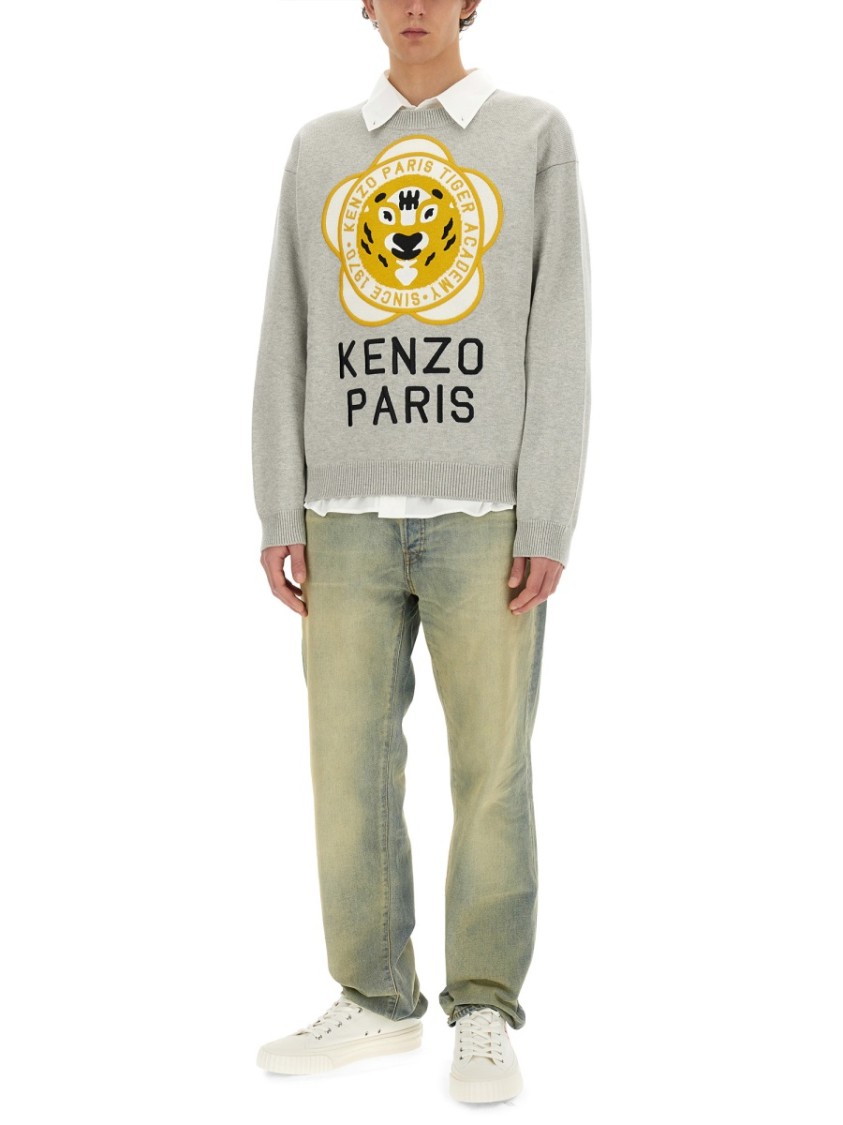 Kenzo Jersey With Logo Grijs