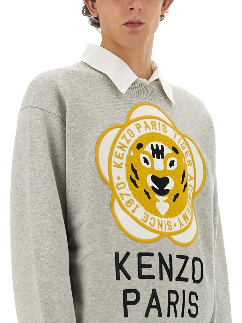 Kenzo Jersey With Logo Grijs