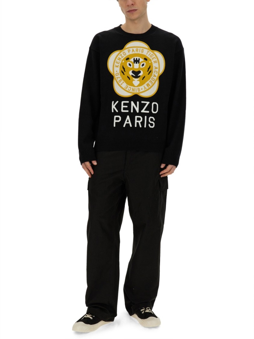 Kenzo Jersey With Logo Zwart