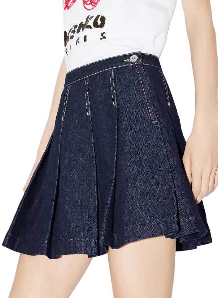 Kenzo Skirts Rinse Blue Denim Blauw