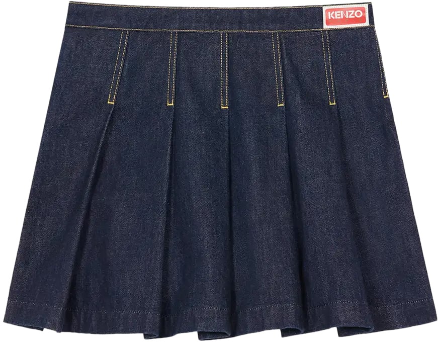 Kenzo Skirts Rinse Blue Denim Blauw