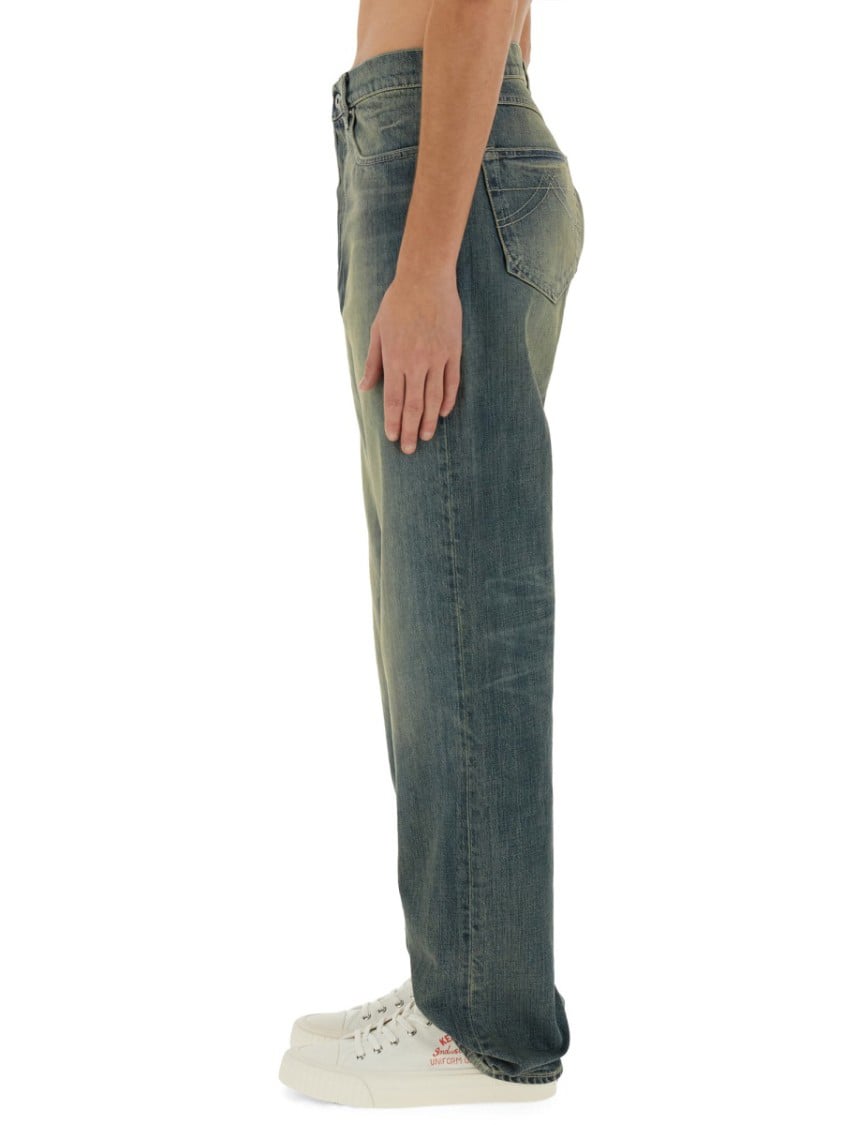 Kenzo 'Creations' Asagao Straight Jeans Blauw