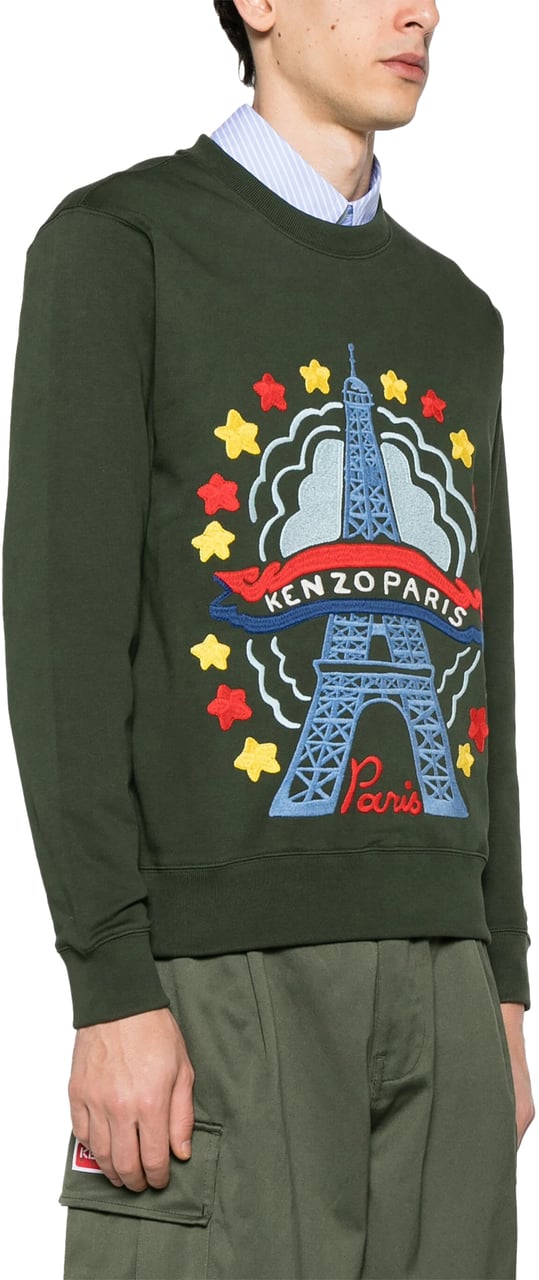 Kenzo Sweaters Kaki Fonce Groen