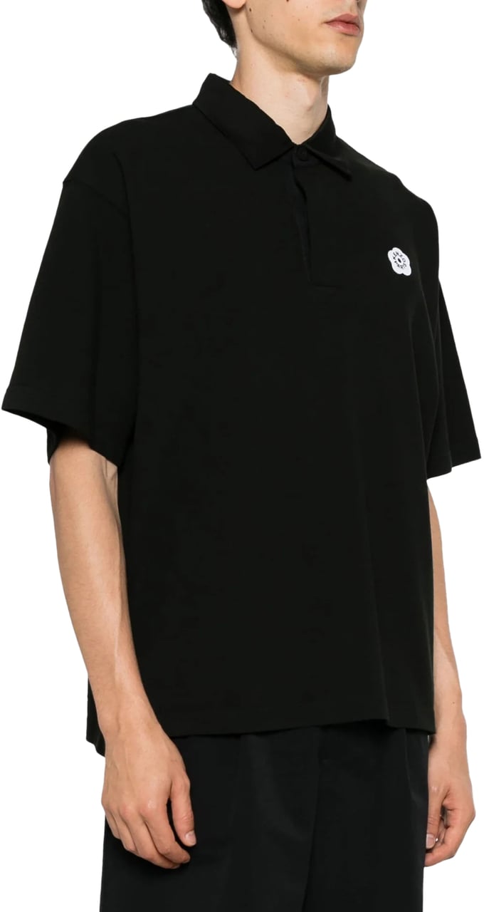 Kenzo Boke Flower 2.0 Logo Relaxed Polo Shirt Zwart