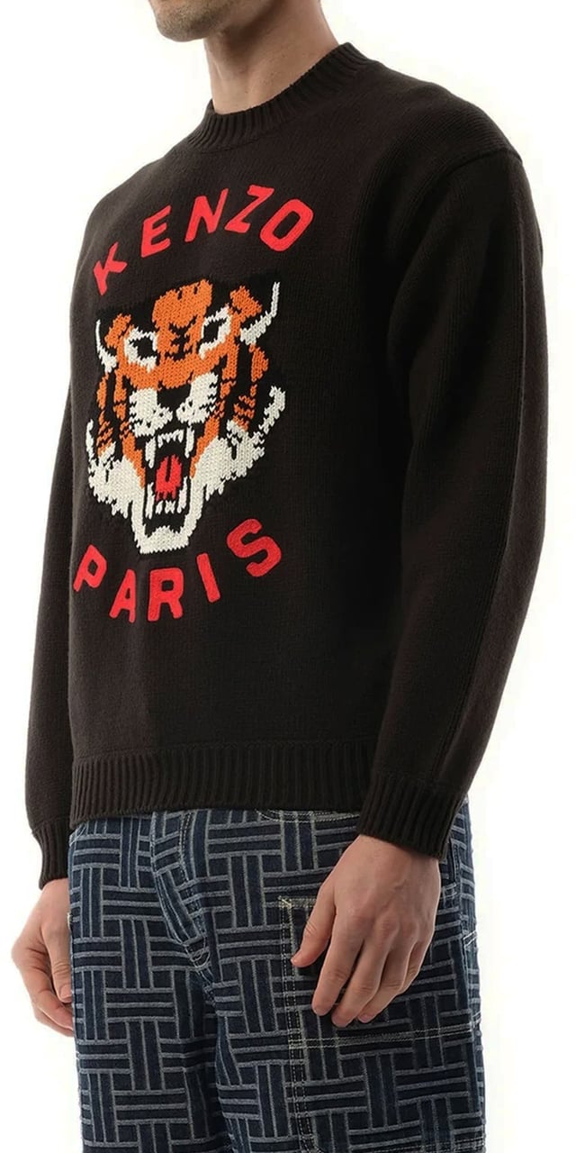 Kenzo Kenzo Knit Lucky Tiger Sweater Zwart