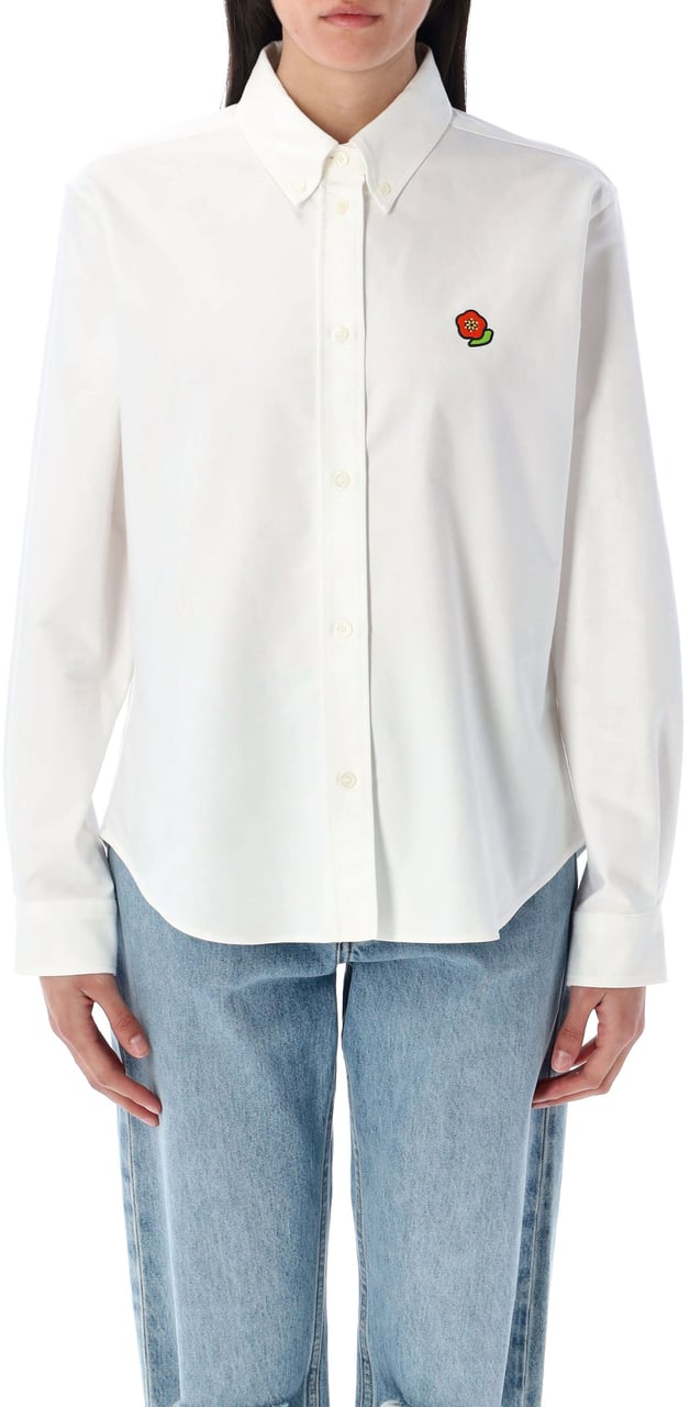 Kenzo Pop Fitted Shirt Bianco Wit