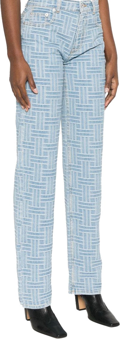 Kenzo Trousers Bleached Blue Blauw