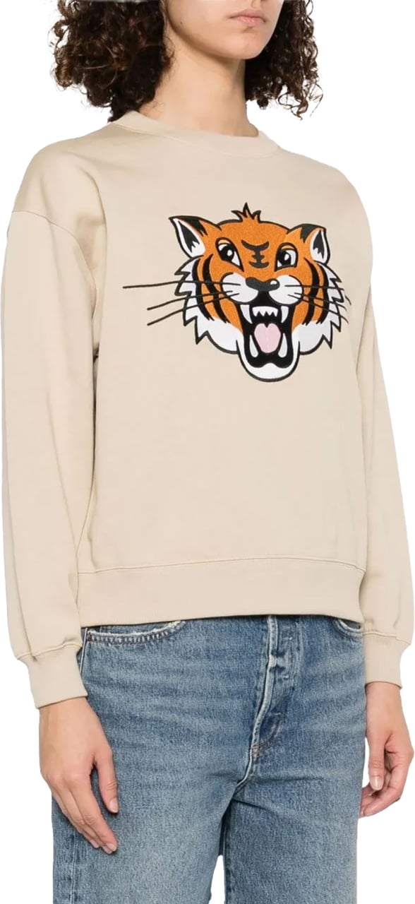 Kenzo Happy Tiger Logo Sweatshirt Beige