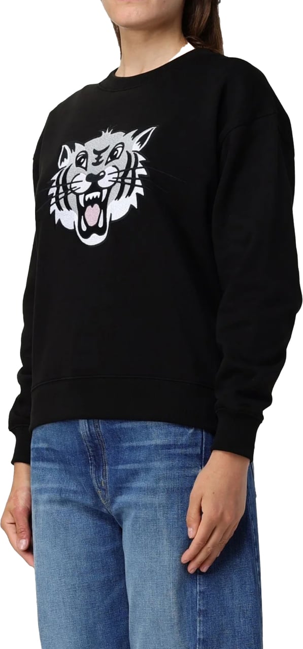 Kenzo Happy Tiger Logo Sweatshirt Zwart