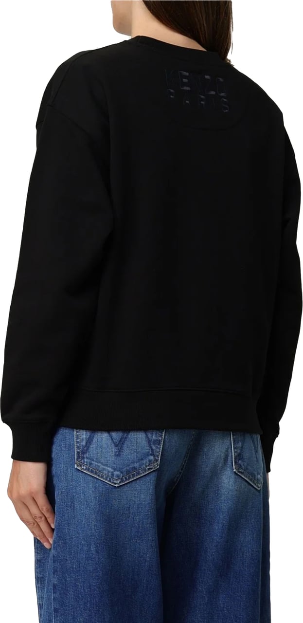 Kenzo Happy Tiger Logo Sweatshirt Zwart