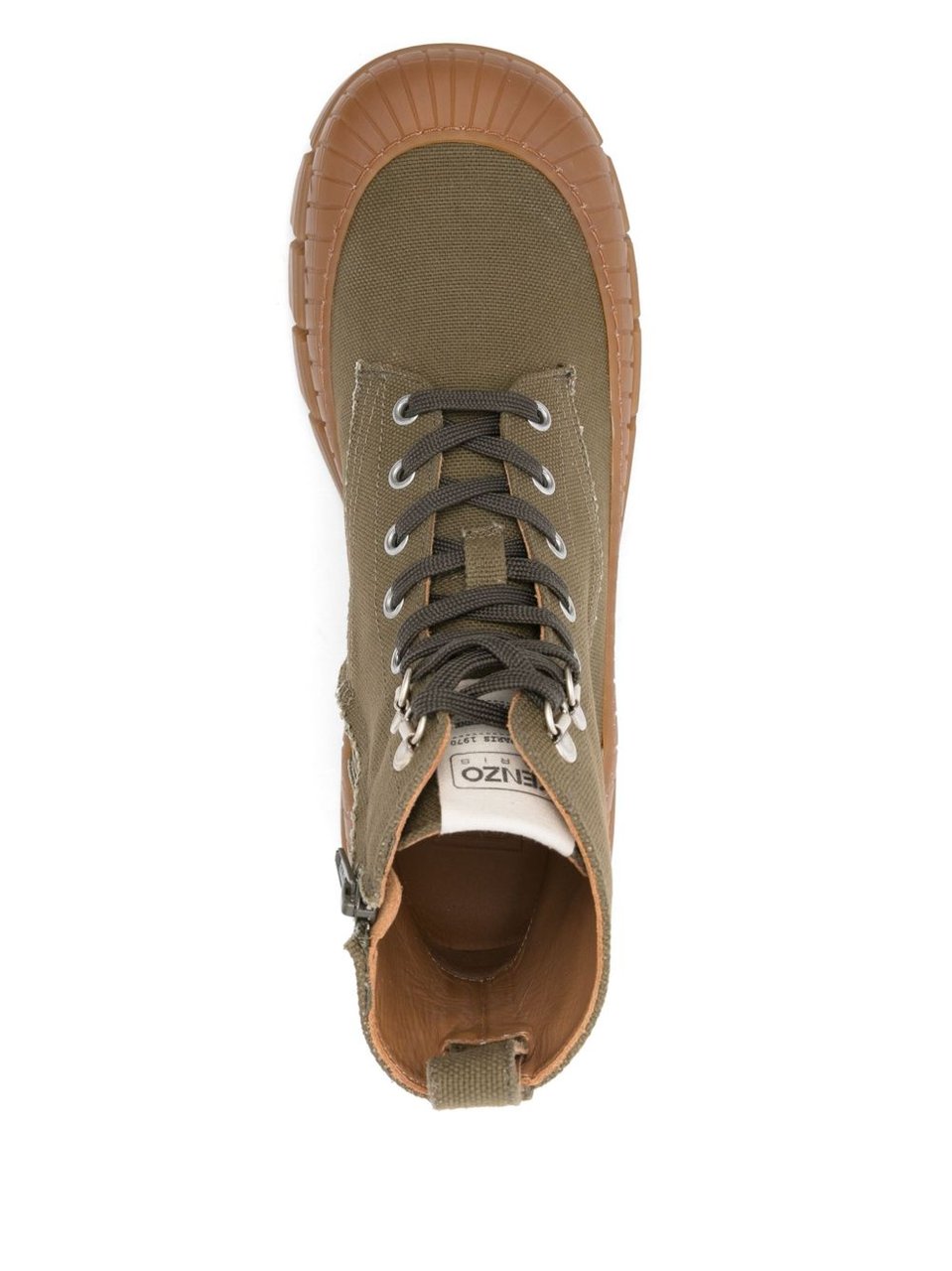 Kenzo Khaki Fabric Boots Bruin