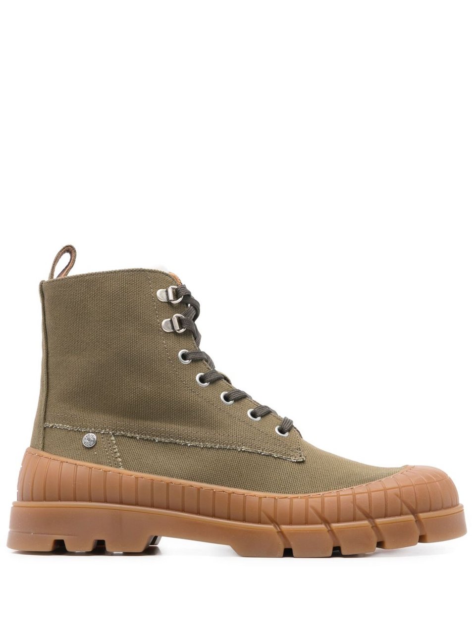 Kenzo Khaki Fabric Boots Bruin