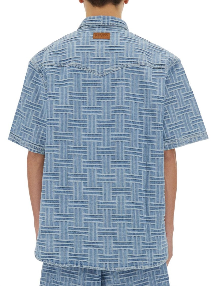 Kenzo Oversized Denim Shirt Blauw