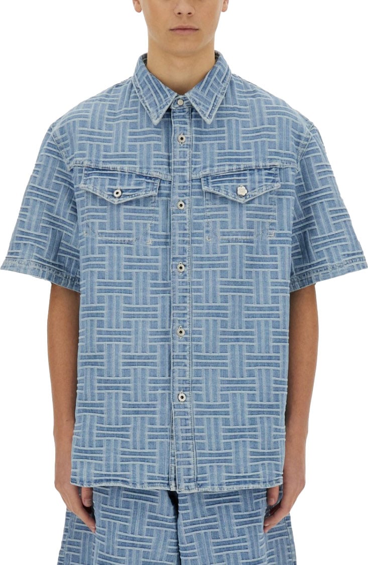 Kenzo Oversized Denim Shirt Blauw