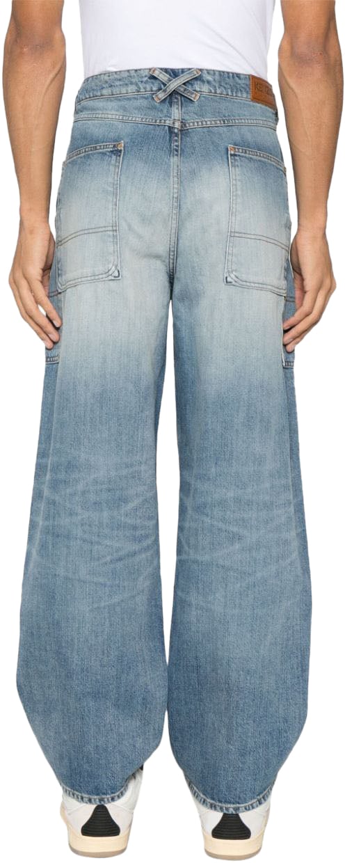 Kenzo Trousers Medium Stone Blue Blauw