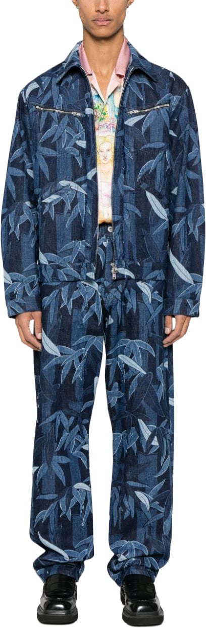 Kenzo Trousers Rinse Blue Denim Navy
