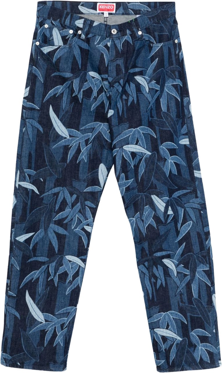 Kenzo Trousers Rinse Blue Denim Navy