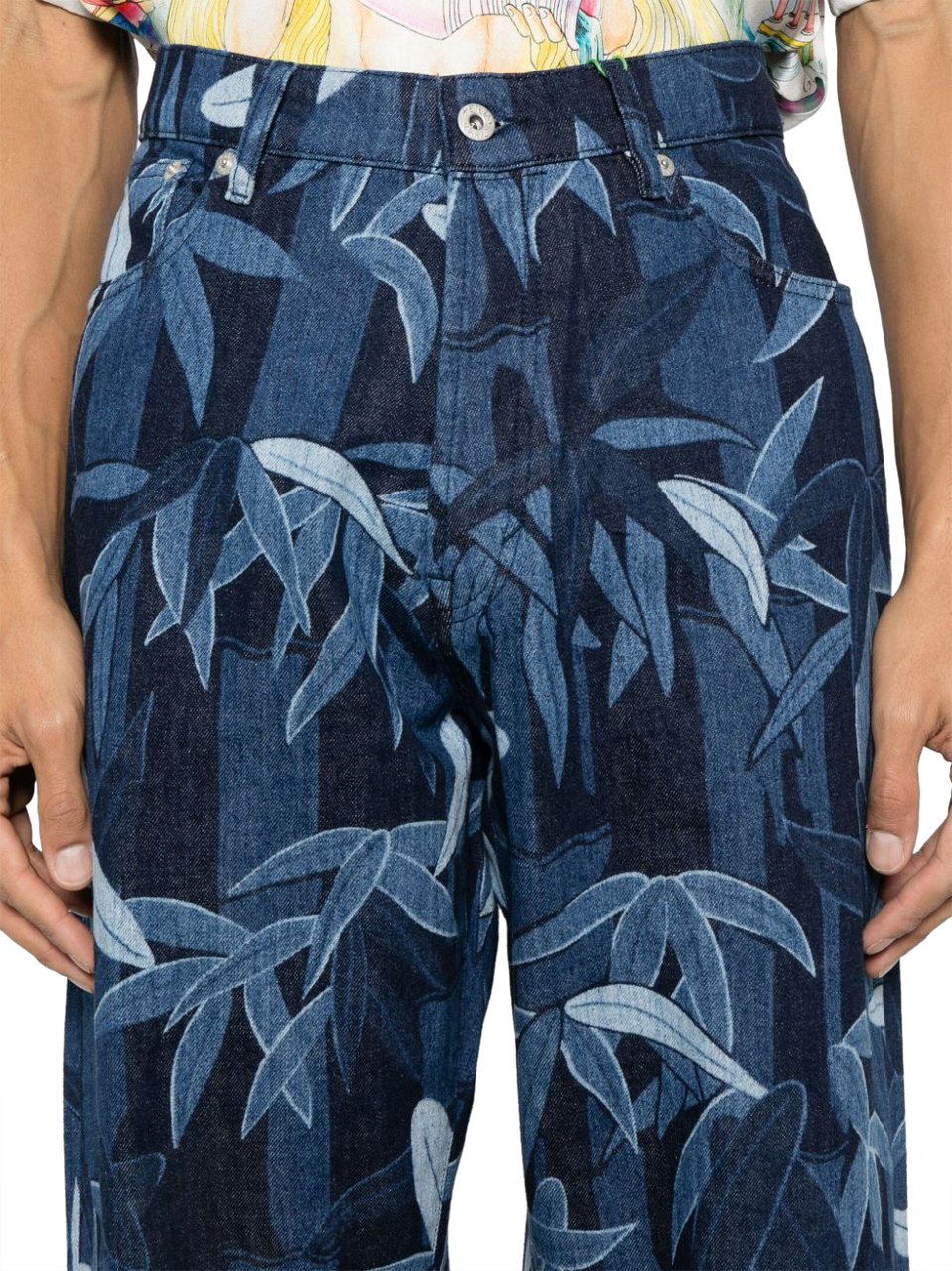 Kenzo Trousers Rinse Blue Denim Blauw
