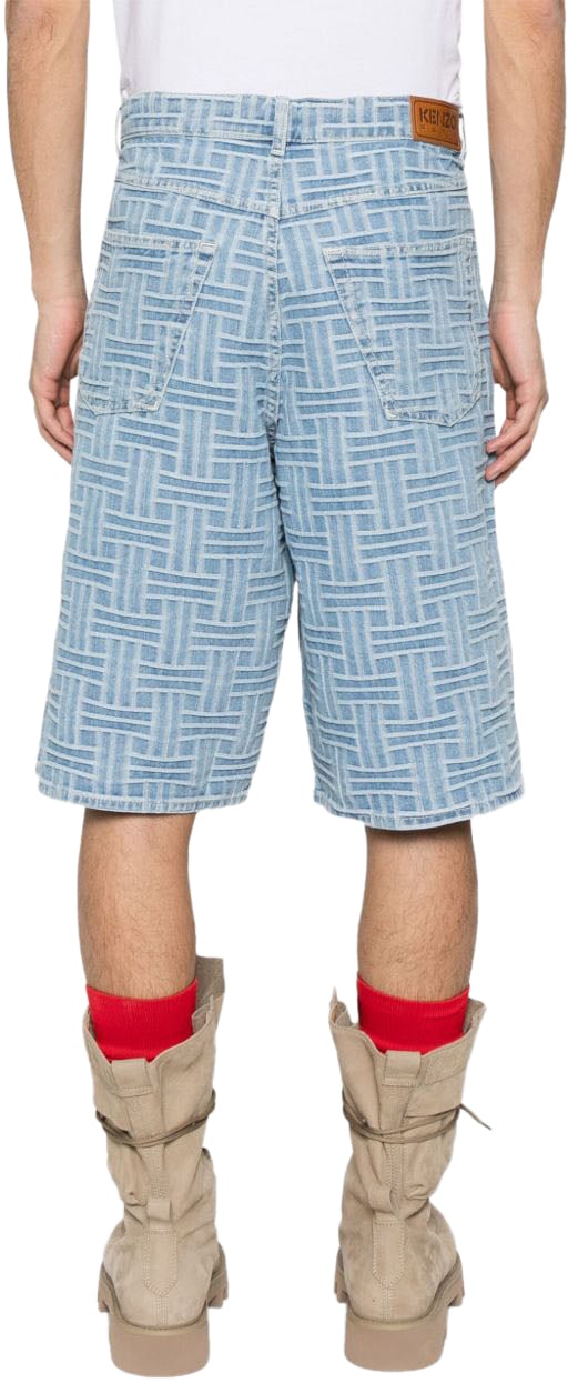 Kenzo Shorts Bleached Blue Blauw