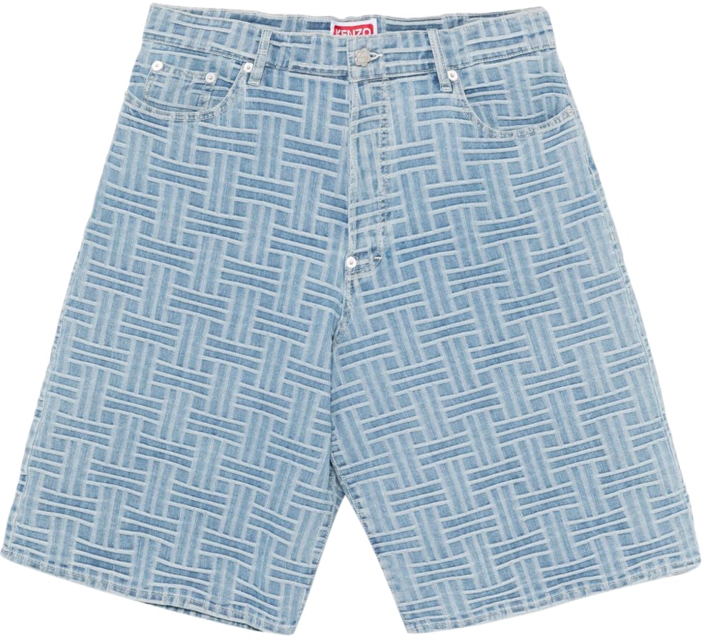 Kenzo Shorts Bleached Blue Blauw