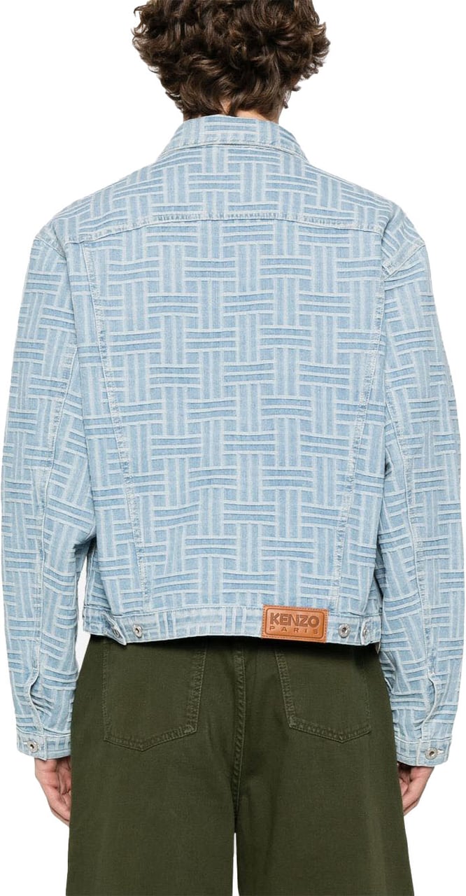 Kenzo Jackets Bleached Blue Blauw