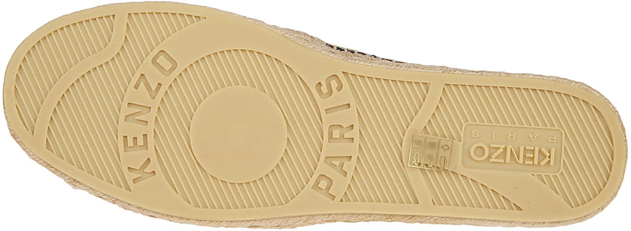Kenzo Lucky Tiger Elastic Slip On Espadrilles Black Zwart