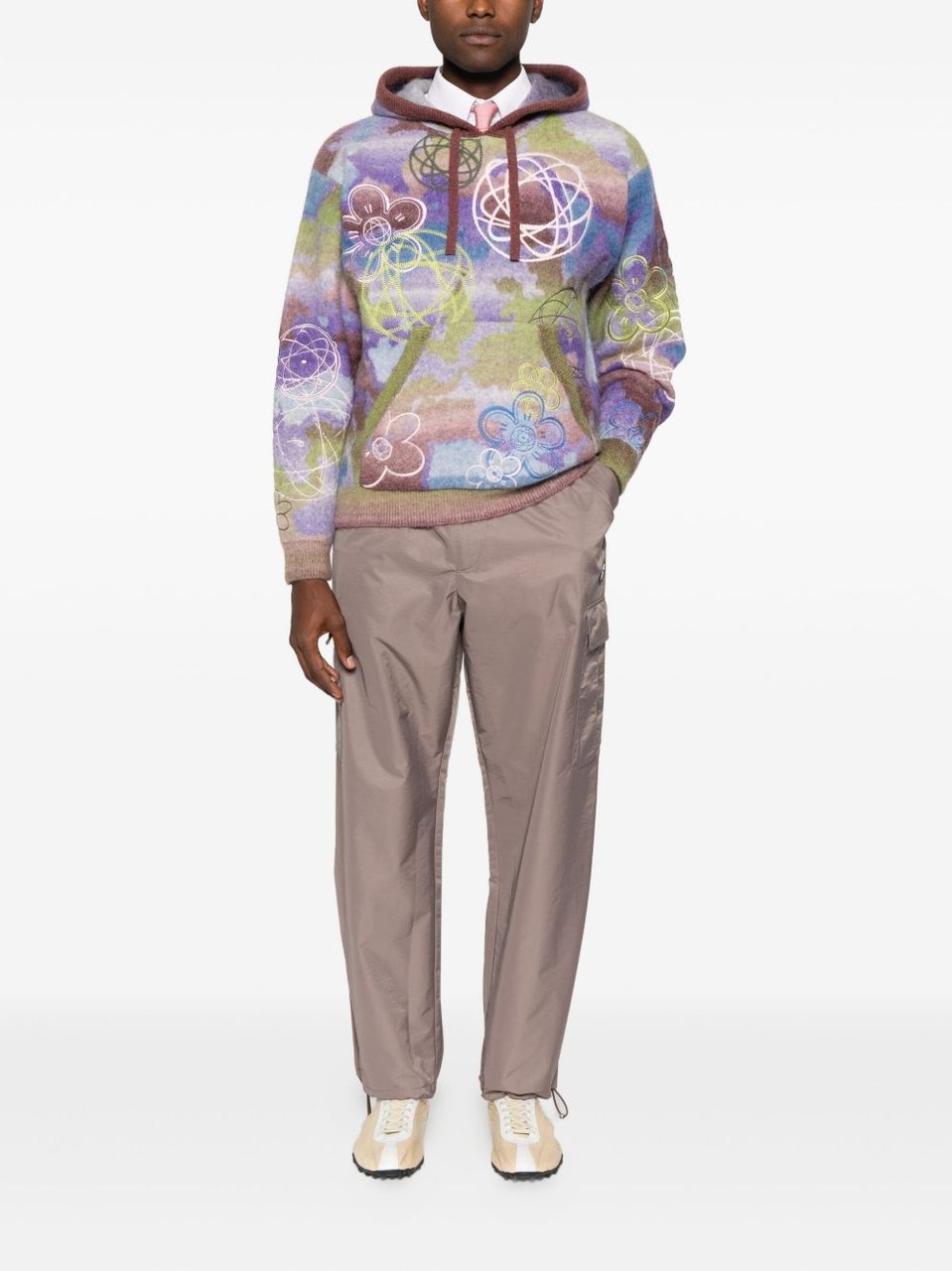 Kenzo Relaxed Fit Beige Trousers Roze