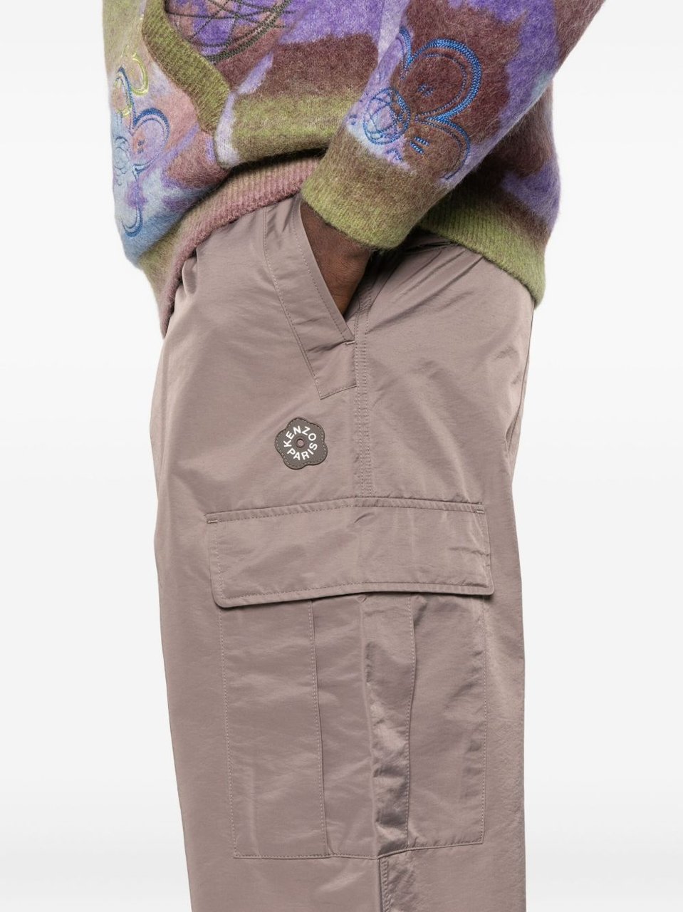 Kenzo Relaxed Fit Beige Trousers Roze