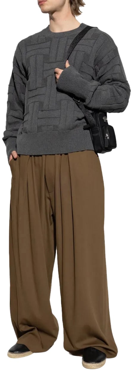 Kenzo pull en maille texturee Grijs