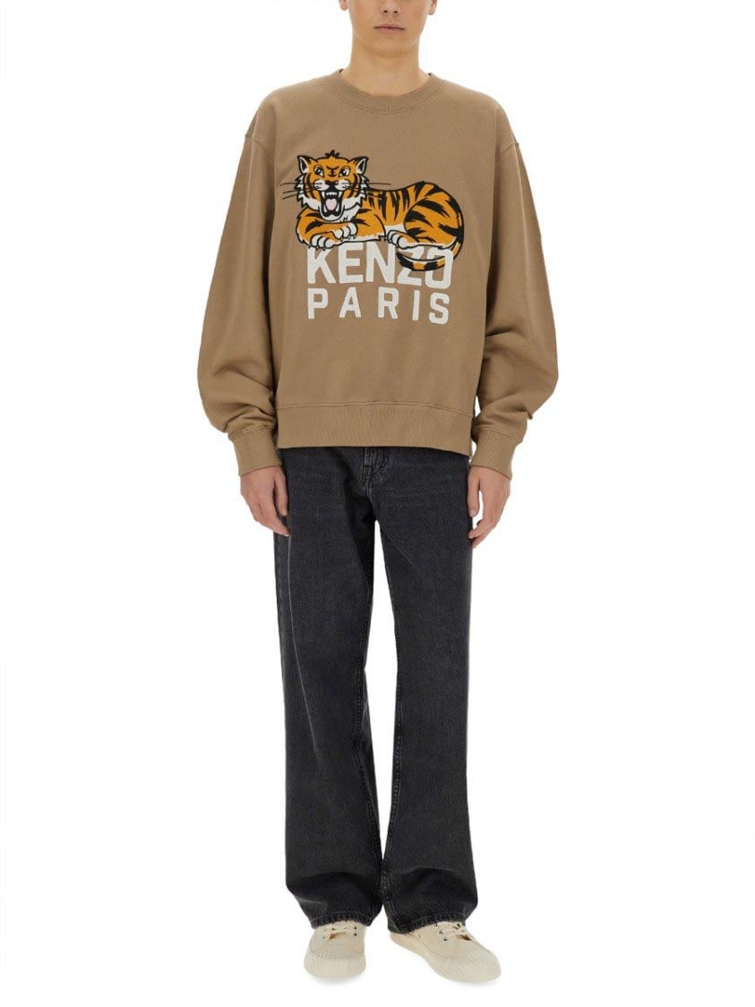 Kenzo "Happy Tiger" Sweatshirt Neutraal