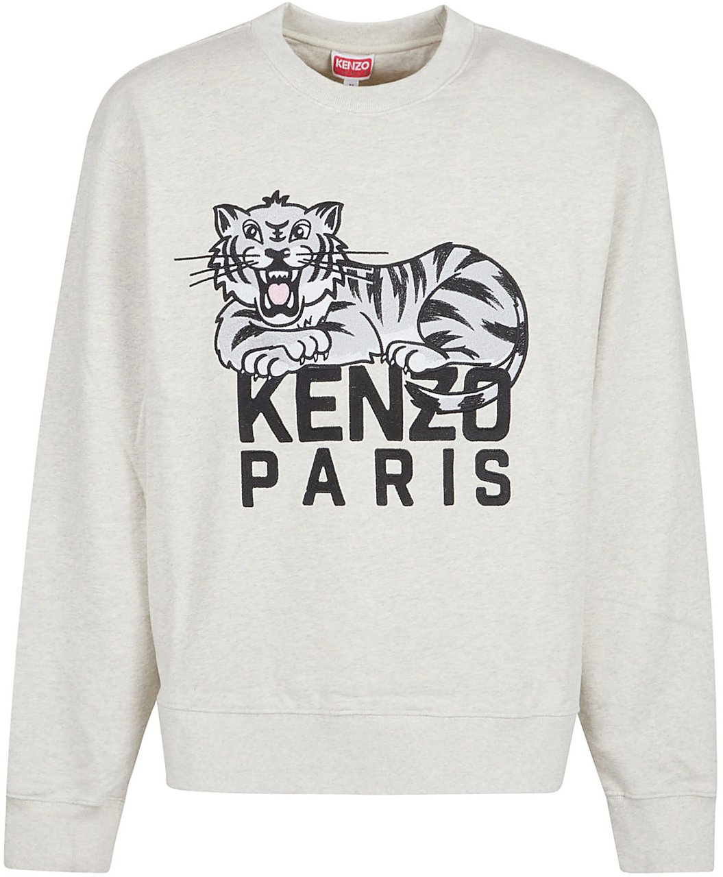 Kenzo Happy Tiger Embroidere Classic Sweatshirt Grey Grijs
