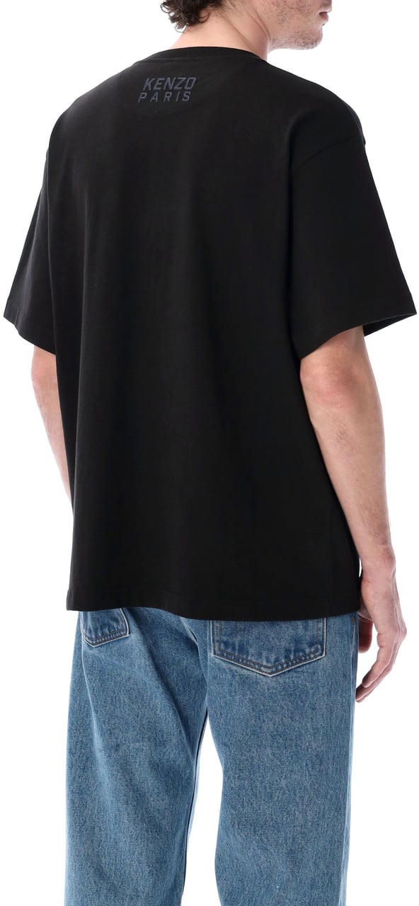 Kenzo Gots Happy Tiger Embroidered Overs Nero Zwart