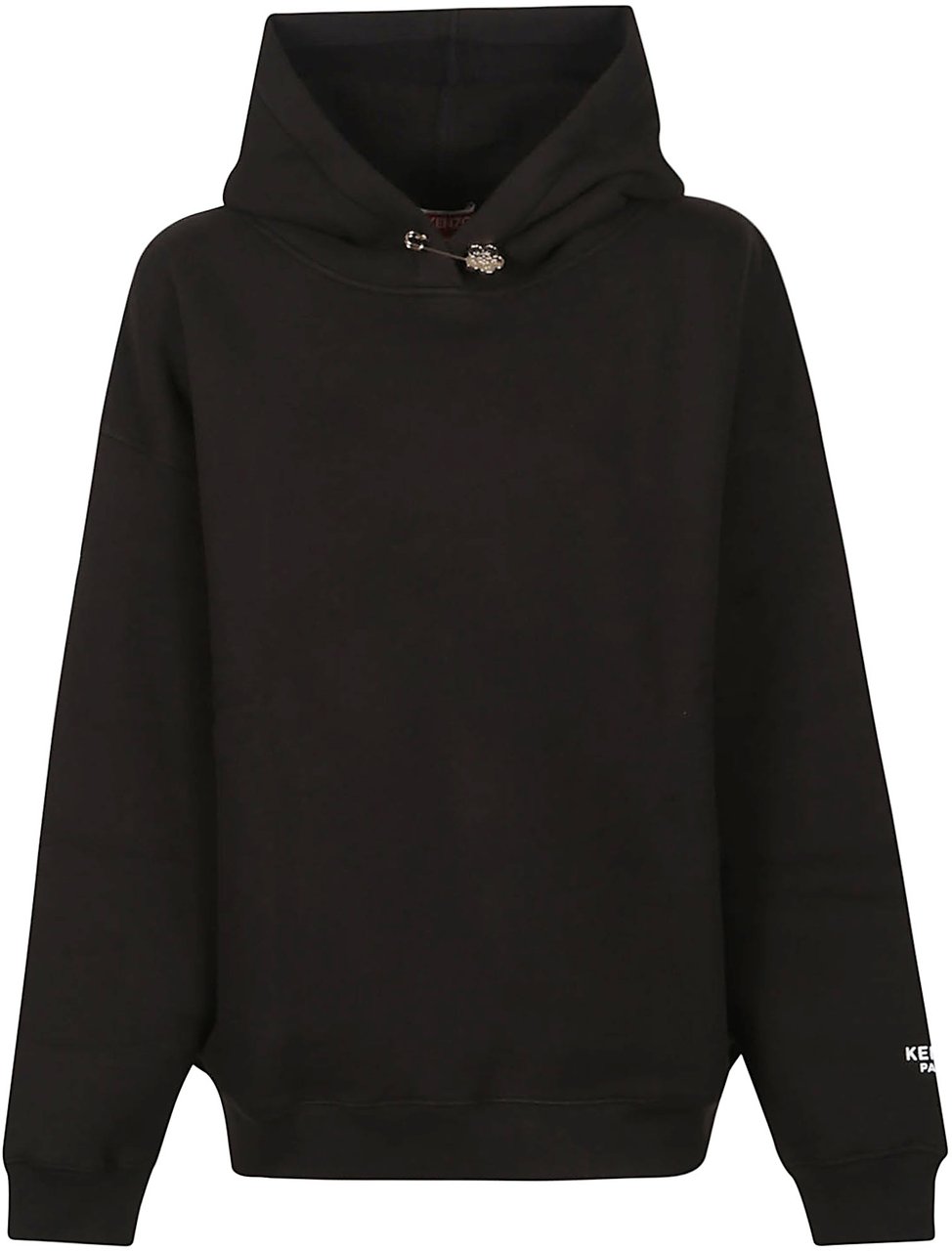 Kenzo Gots Oversized Whit Boke Sweatshirt Black Zwart