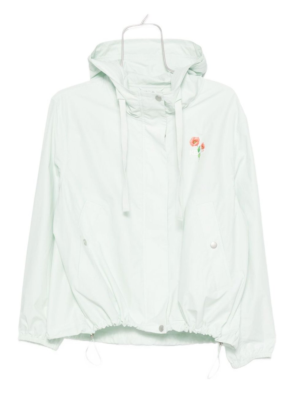 Kenzo Hooded Casual Jacket with Floral Accents Wit