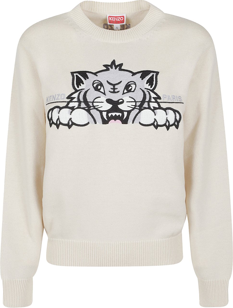 Kenzo Rws Kenzo Happy Tiger Sweater White Wit