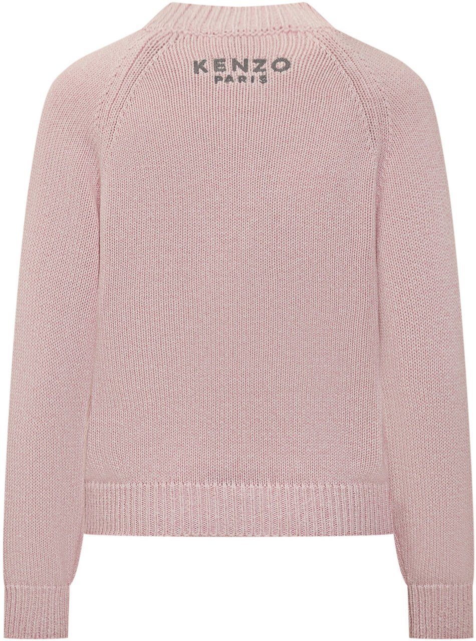 Kenzo Kenzo Maglione Rosa con Fiore Jacquard Roze