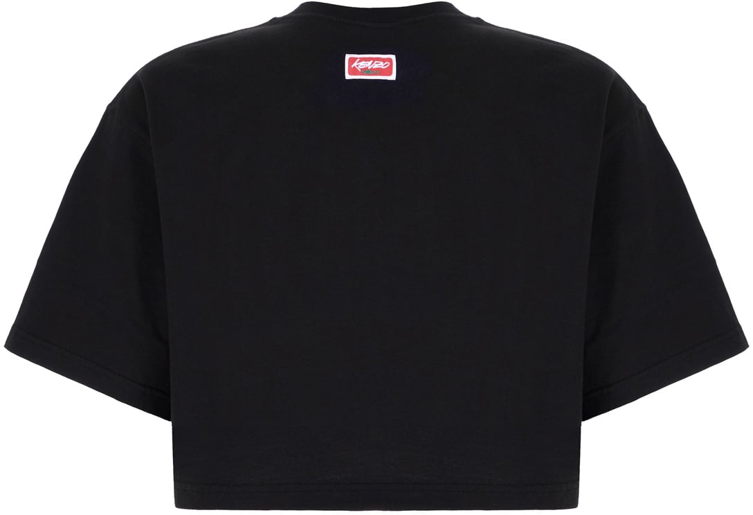 Kenzo Kenzo Black cotton t-shirt Zwart