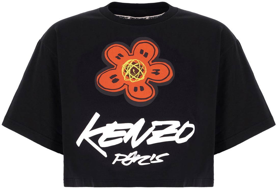 Kenzo Kenzo Black cotton t-shirt Zwart