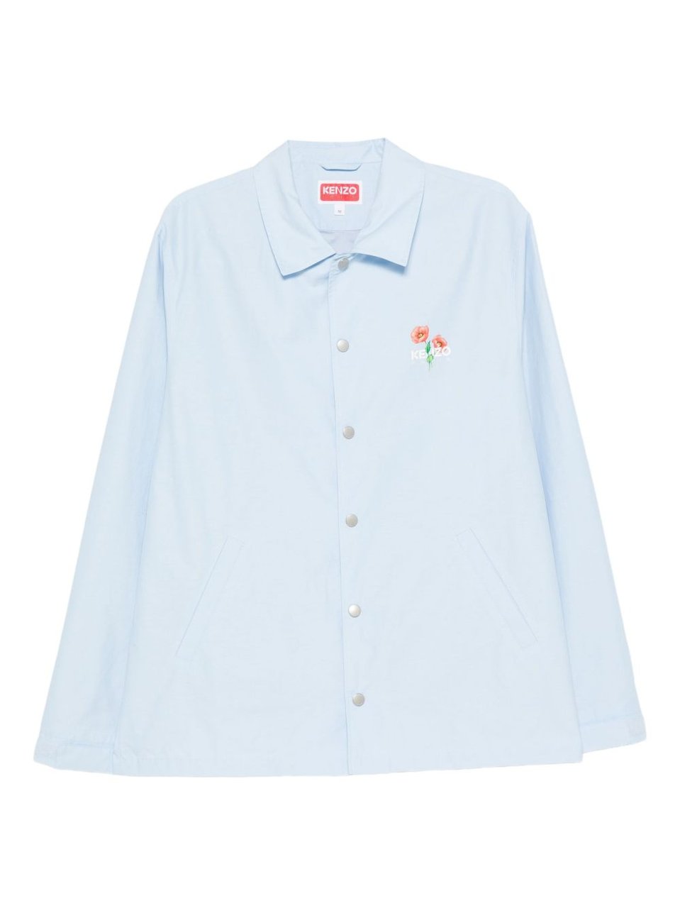 Kenzo Light Blue Floral Print Jacket Wit